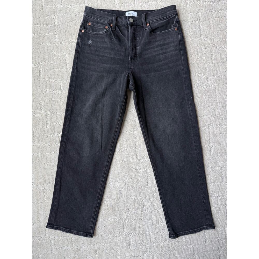 Pistola Charlie Jeans High Rise Classic Straight Ankle Button Fly